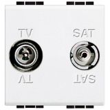 LL - Star TV-SAT socket demix 2M white
