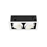 KADUX Recessed ceiling light double 4K DALI Touch 30ø white