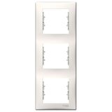 Sedna - vertical 3-gang frame - cream