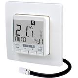 Clock thermostat as floor controller, AC 230V, 1 make contact 16 A, white backlighting