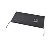 Safety mat black with 2-cable, 750 x 750 mm dimension