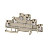 Multi-tier modular terminal, PUSH IN, 1.5 mm², 500 V, 15 A, Number of 