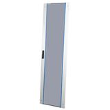 Glas door, full width, for S-RACK 20U, W=600, RAL7035