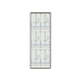 Meter box insert 3-rows, 6 meter boards / 27 Modul heights