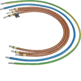 Outgoing wiring harness, univ.Z, 25 mm², 5P., L1,2,3,N, PE=625, 625, 625, 775, 825, H/H