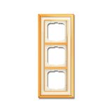 1723-838 Cover Frame Busch-dynasty® polished brass ivory white