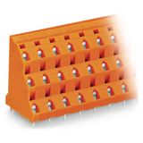 Triple-deck PCB terminal block 2.5 mm² Pin spacing 10.16 mm orange