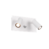 Tunga LED wall lamp 2-pc matt white motion sensor