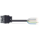 pre-assembled connecting cable;Eca;Socket/open-ended;dark gray