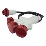 3-WAY ADAPTOR 3P+E 16A IP66 W/CABLE