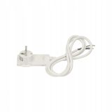 Flat Plug, white with wire 1.5m AE-1312/W Orno