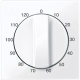 Central plate for time switch insert, 120 min, active white, glossy, System M