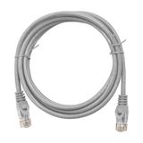 Patchcord RJ45 unshielded, Cat.6, PVC, grey, 0.5m