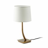 REM BRONZE TABLE LAMP WHITE LAMPSHADE