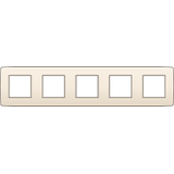 Fivefold faceplate, 71 mm centre distance, Niko Original cream