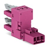 h-distribution connector 3-pole Cod. B pink