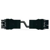 pre-assembled connecting cable Eca Socket/open-ended black