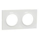 Odace Styl - 2 horizontal or vertical station plate 71mm o.c. white