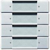 6737/01-83 CoverPlates (partly incl. Insert) Remote control Aluminium silver