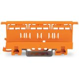 Mounting carrier; 221 Series - 4 mm²; for DIN-35 rail mounting/screw mounting; orange