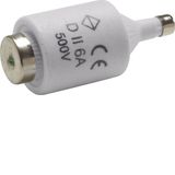 Fuse-link DII E27 6A 500V, tripping characteristic fast, with indicato