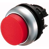 Pushbutton, RMQ-Titan, Extended, maintained, red, Blank, Bezel: titanium