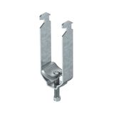 2056 M2 22 FT  Stirrup clip, with metal. pr. op., 2-set, 16-22mm, Steel, St, hot-dip galvanized, DIN EN ISO 1461