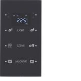Touch sensor 3gang thermostat, display, intg bus coupl. unit,KNX-R.3, 