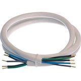 'Cord for grills or ovens 1,5m H05VV-F 5G1,5 white both cable ends with 50m stripped sheath'