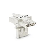 T-distribution connector 5-pole Cod. A white