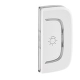 Cover plate Valena Allure - light symbol - right-hand side mounting - white
