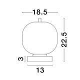 Black Metal & Opal Glass LED E14 1x5 Watt 230 Volt IP20 Bulb Excluded Cable Length: 160 cm D: 18.5 H: 22.5 cm