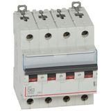 DX³6000 10kA high inlet and low outlet screw circuit breaker 4P 400~ - 63A - D curve - for traditional HX³ comb