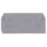 End and intermediate plate 2.5 mm thick gray