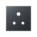 Centre plate for socket insert 3171-5 EINS, thermoplastic lacquered, A range, matt anthracite