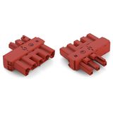 Intermediate coupler 5-pole/3-pole Cod. P red