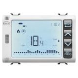 TIMED THERMOSTAT/PROGRAMMER WITH HUMIDITY MANAGEMENT - KNX - 3 MODULES - SATIN WHITE - CHORUS