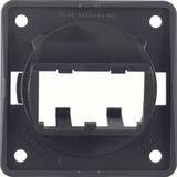Integro Insert- Supporting Plate for 2 Mini-Com Modules Black Glossy