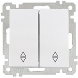 Novella-Trenda Opaque White (Quick Connection) Two Gang Switch-Two Way Switch
