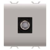 COAXIAL TV SOCKET-OUTLET, CLASS A SHIELDING - FEMALE F CONNECTOR - DIRECT - 2 MODULES - NATURAL SATIN BEIGE - CHORUSMART