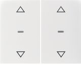 Cover arrow for 2gang for push-button m, clearlenses, K.1, p. white gl