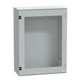 wall-mounting enclosure polyester monobloc IP66 H847xW636xD300mm glazed door
