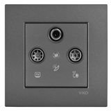 Novella-Trenda Dark Grey Sat Socket Terminated (Sat-TV-Rd)