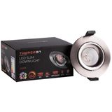 LED Downlight 8W Dim to Warm 520lm IP44 38° CRI>90 PF>0,9 (Internal Driver Included) Brushed Nickel THORGEON