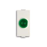 Green warning light (supplied without lamp) Glow lamp / Green White - Chiara