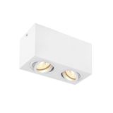 TRILEDO Double, indoor ceiling light, QPAR51, white, max 10W