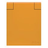 3288 NA Schuko socket outlet IP54 for panel - Orange Protective contact (SCHUKO) with Hinged Lid Orange - Variant+