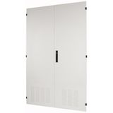 Section wide door, ventilated, HxW=2000x1200mm, double-winged, IP42, grey