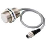 Proximity sensor, inductive, brass-nickel, short body, M30, shielded,