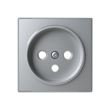 8587 PL Cover plate for French socket outlet - Silver Socket outlet Central cover plate Silver - Sky Niessen